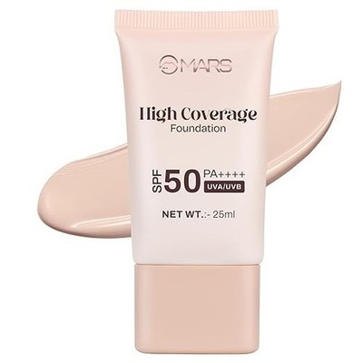 MARS SPF50 PA++++ High Coverage Foundation (25ml) (01-IVORY GLOW) | Makelfrei