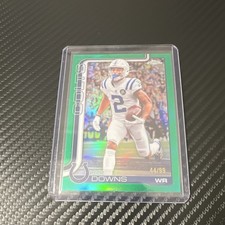 Topps 2025 Topps Chrome Football Josh Downs Green Refractor /99 Colts #127