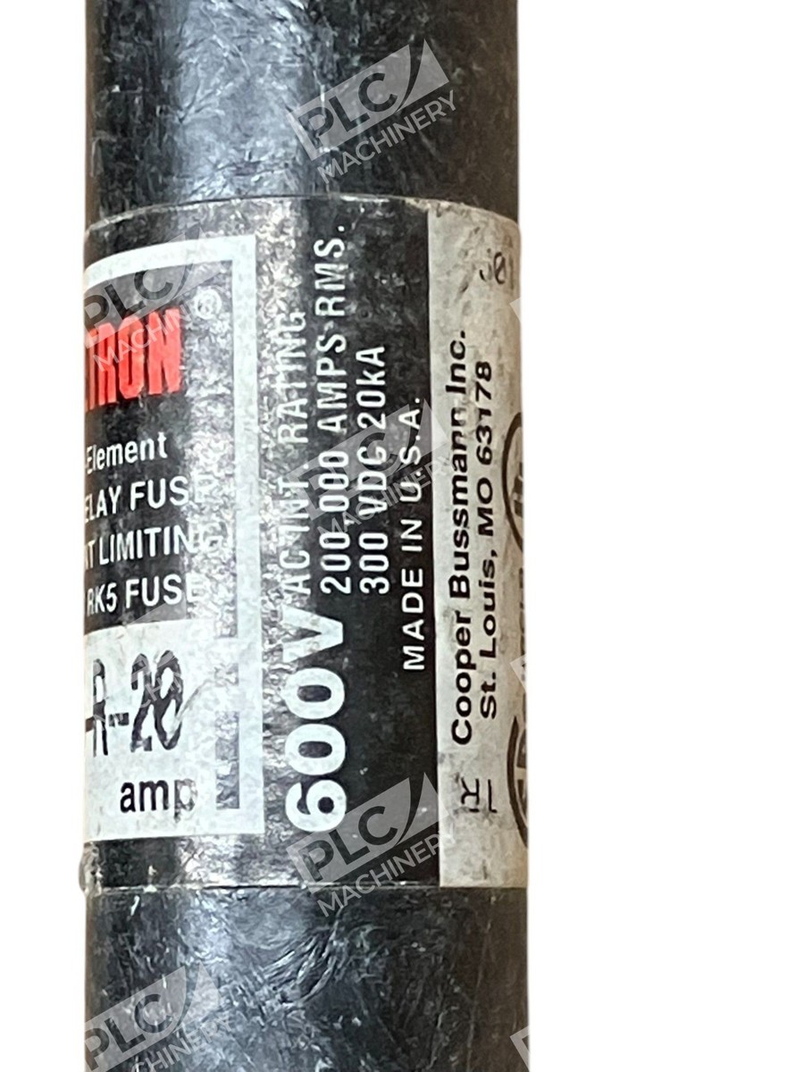 Bussmann, FRS-R-200, Fusetron Buss Cooper Time Delay Fuse 200 Amp 600V