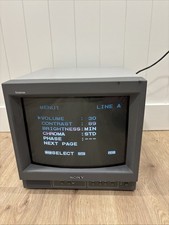 Monitor retro para juegos Sony Trinitron PVM-14N5U 14" CRT funciona, se vende como piezas