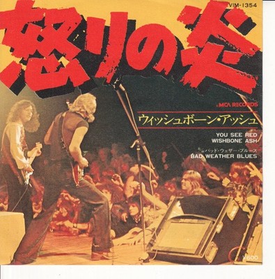 Wishbone Ash You See Red 7'' vinyl Japan MCA 1978 pic insert sleeve VIM1354