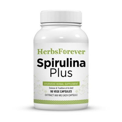 Spirulina Plus Capsules   Dietary Supplement   90 Vege Capsules   800 Mg Each