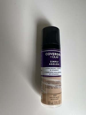 CoverGirl + Olay Simply Ageless 3-in-1 Foundation 227 Golden Beige 30mL New