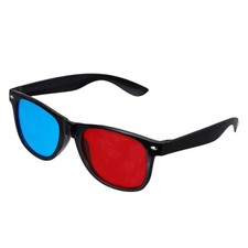 Red Blue 3D Viewing Glass, Plastic 3D Movies Glass, 5.7 Inch Black Frame