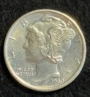 1939 S Mercury Dime 10c AU? You Grade It 90% Silver ESTATE Coin 2747