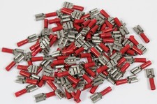 Red Female Disconnect Vinyl Insulated 22-16 AWG Wire Terminal Connector - 100pc