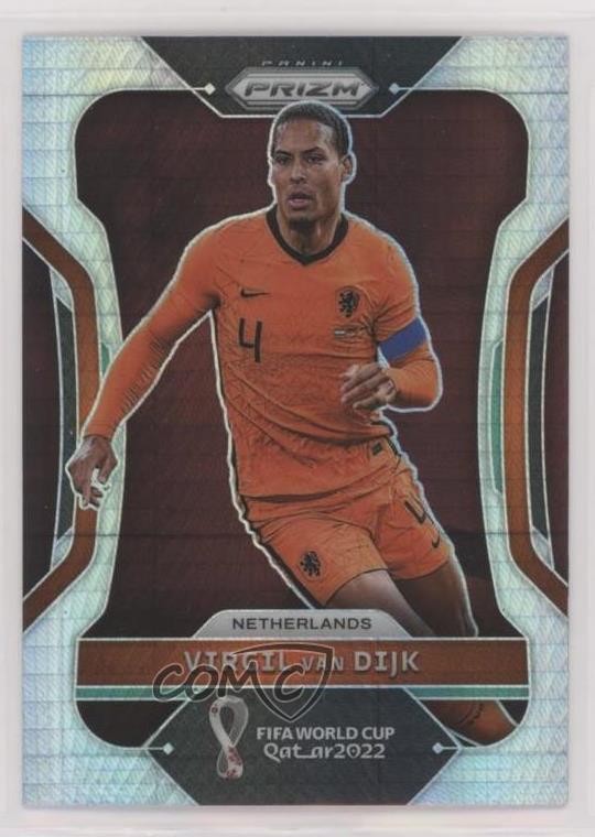 2022 Panini Prizm World Cup Qatar Hyper Prizm Virgil Van Dijk #163 0c2