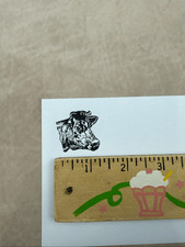 Antique Vintage Dairy Cow Bull Letterpress Print Type Cut Stamp Block