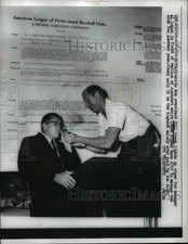 1959 Press Photo White Sox president Bill Veeck with manager Al Lopez