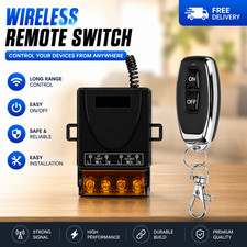 AC 100-240V 433MHz 30A Relay 1CH Wireless Remote Control Switch With Transmitter