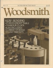 WOODSMITH NUMBER 77 KERF BENDING CURVED FRONT TABLE TAMBOUR CLOCK