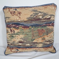 VTG WESTERN THEME COWBOYS, HORSES, CABIN, SAD...