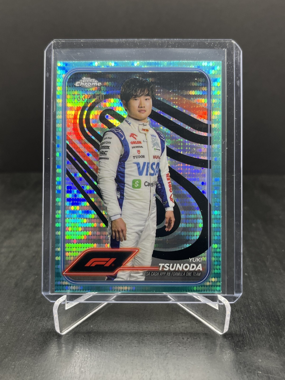2024 Topps Chrome Formula 1 F1 Yuki Tsunoda Portrait Aqua Sonar 133/150 #17