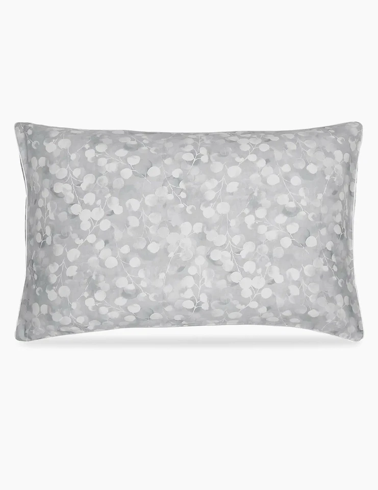 NUEVO CON ETIQUETAS $305 Anne De Solene Paris Satén de Algodón Rosa DOS ESTANDARD Shams Gris (Gris) Foto 3 de 4