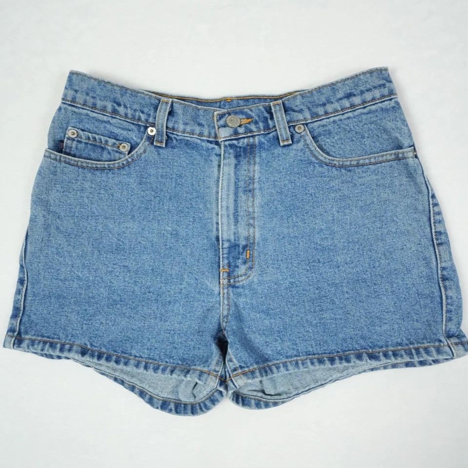 Vintage Polo Jeans Co. Denim Shorts Women’s 8 2.5” Ralph Lauren RL Leather Tab - Image 3 of 4