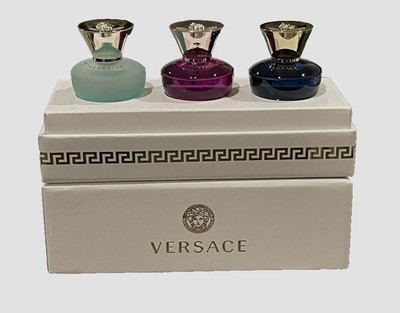 3X VERSACE Perfume Mini Set DYLAN Blue / Dylan Turquoise / Dylan Purple 5ml Each