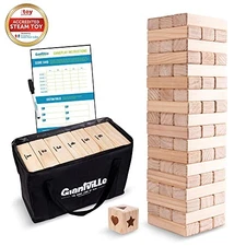 Giantville Giant Tumbling Timber Toy - Premium Pine Wood Life-Size Blocks Tower