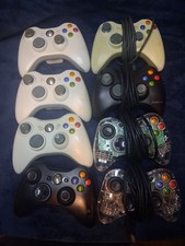 Xbox 360 Controllers Lot Of 8. 1/2 Wired 1/2 ...