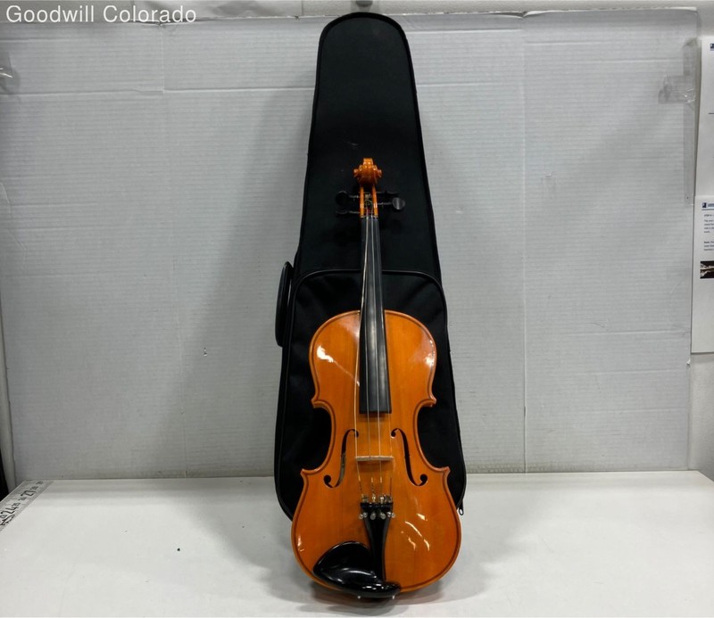 Violin Outfit With Case Bow Shoulder Rest Cleaner Accessories Natural Finish