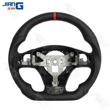 Full Leather Sport Steering Wheel For Corvette C6 Z06 Zr1 2012-2013 Red Line