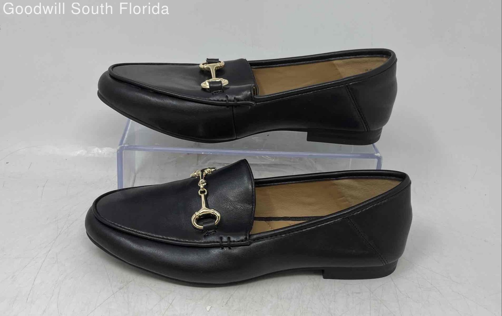 Kelly & Katie Womens Black Round Toe Slip-On Loafer Shoes Size 6M