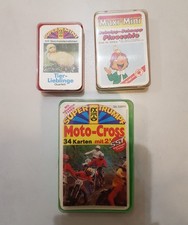 3 x Quartett 70er Jahre, Moto-Cross, S-Mini Tier-Lieblinge, M-Mini Pinocchio
