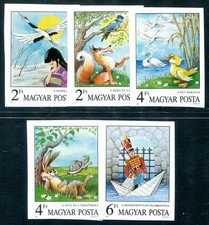 HUNGARY 1987 3937-3941B ** MNH FLAWLESS SET UNPERFORATED (F5951