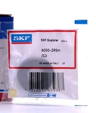 SKF 6000 2RSH C3 Deep Groove Ball Bearing, Rubber Sealed 2RS,DDU,LLU 10x26x8 mm