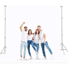 BEIYANG White 10 x 20 Ft Large Screen Backdrop for Photography, Pure White