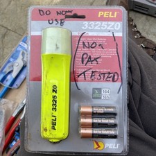 PELI FLASHLIGHT YELLOW 3325z0 ZONE  ATEX APPROVED TORCH FLASH LIGHT