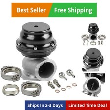 44mm Cast Steel Anodized Aluminum External Turbo Wastegate Kit w/ 14 PSI Spri...