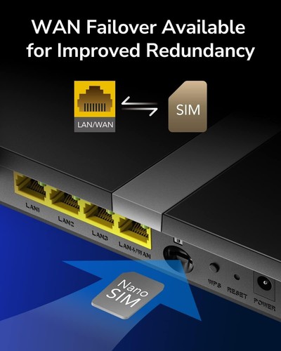 AC 1200Mbit/s WLAN 4G LTE Mesh Router, 150 Mbit/s LTE-Download, WLAN 1200Mbit... - Afbeelding 5 van 10