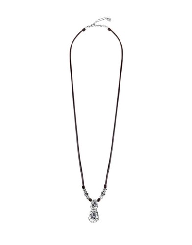 $240 UNO DE 50 Confessions Swarovski Crystal Pendant Leather Necklace BOHO NWT - Picture 3 of 18