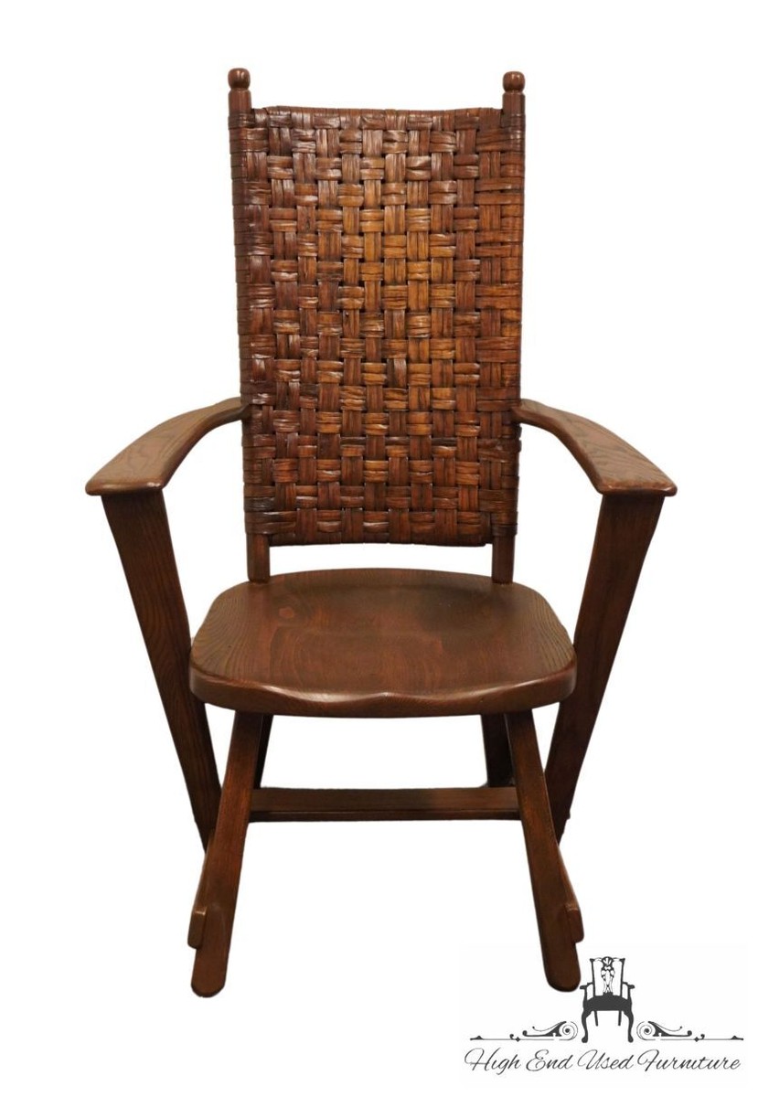 Amish-Made OLD HICKORY American Provincial Dining Arm Chair with