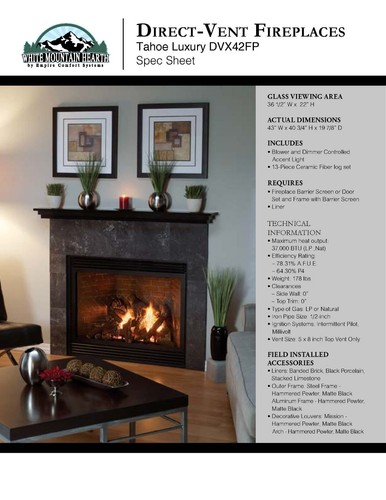 Empire DVX42FP91LP 42 Inch Direct Vent Gas Fireplace, LP - Picture 2 of 3