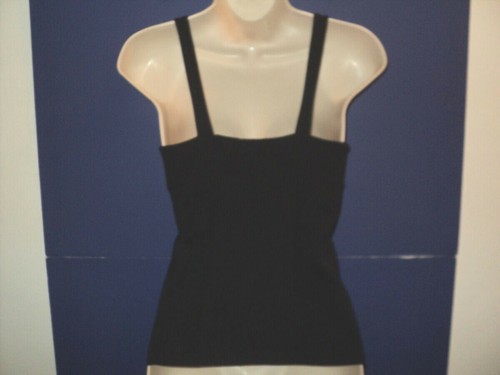 Nicole Miller Tank Top Size XS Black Cotton Blend Beaded & Sequin Trim X Small - Picture 3 of 4