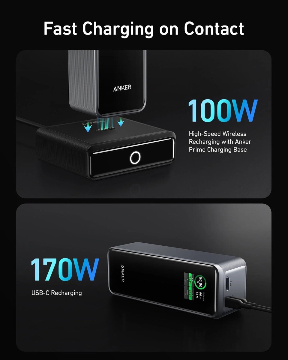 Anker Prime 3-Port Power Bank 27650mAh 250W USB-C Portable Charger