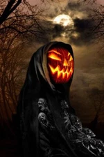 Creepy Halloween Scarecrow Photo Print Strange Spooky Wall Decor