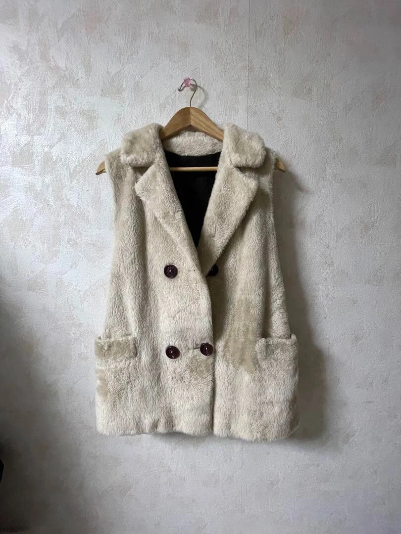 Gilet pelliccia Maison Margiela doppio bottone USATOnale origina vin dalppone Giappo piom