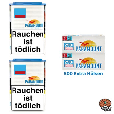 Paramount Blue Volumentabak Dose 2x 85g, 500 Blue Extra Hülsen