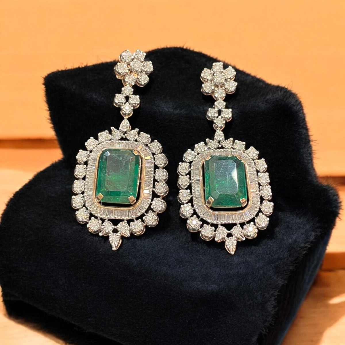 Orecchini in oro rosa con diamanti, 10.00 mm. | BAGLIORI