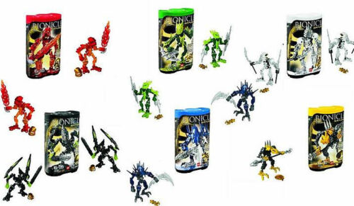 6x LEGO Bionicle with a GOLDEN Bit`s-7116-17 - 7135-38 RARE NEW ORIGINAL PACKAGING - Picture 1 of 1
