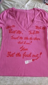 AGENT PROVOCATEUR RARE SEXY VINTAGE NEW NAUGHTY LIPPY PINK TEE SHIRT MEDIUM UK10