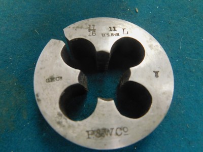 Pratt & Whitney USA 11/16''-11 US STD Adjustable Left Hand Thread Die 2.0'' OD