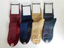 VK Nagrani Men's Premium Socks Mid Calf M811 Gray Gold Red Blue