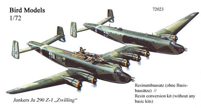 Junkers Ju 290 Z  Zwilling     1/72 Bird Models Umbausatz / Resin conversion kit