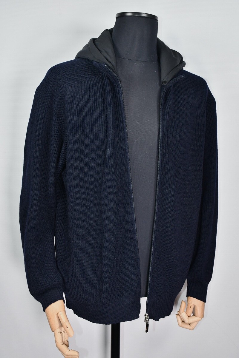 Gran Sasso Water-Resistant Wool Knit Sweater Jacket Gran Sasso Water-Resistant Wool Knit Sweater Jacket