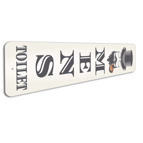Letrero de metal inodoro para hombre - Imagen 3 de 4
