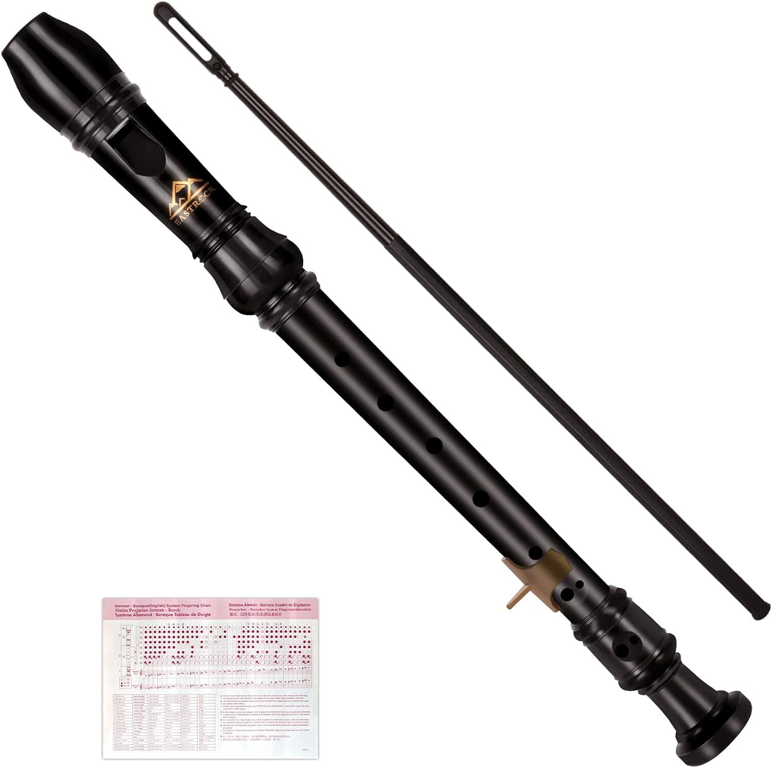 Instrument German Style Soprano Recorder Brown 3 Pieces For Beginners W