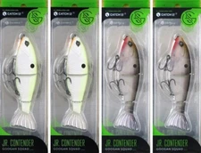 (4) Googan Squad 4 1/2" Slow Sink 2/3 Oz Jr Contender Swimbait Assortment #2 New